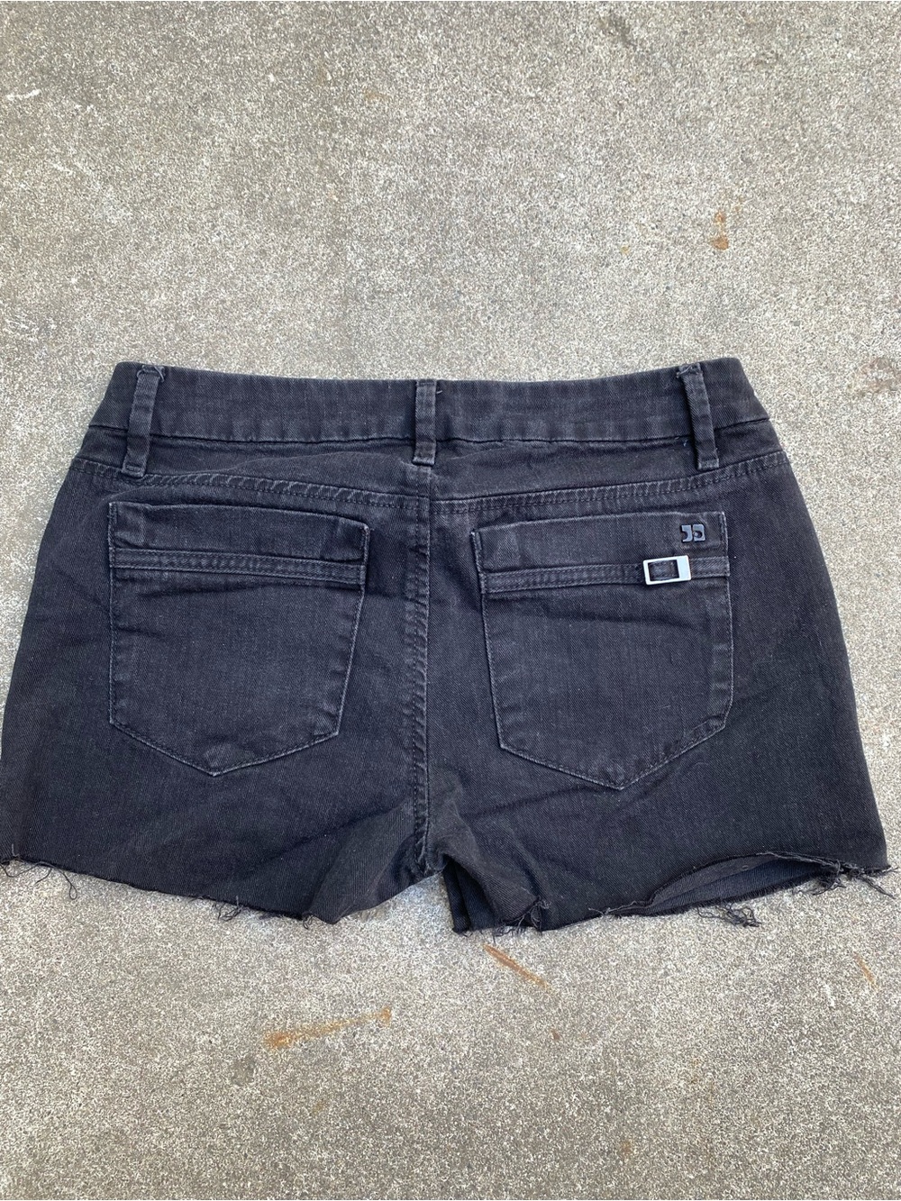 Joe's Jeans Black Ripped Frayed Raw Hem Denim Jean Shorts Sz 27 Y2K - Picture 2 of 4